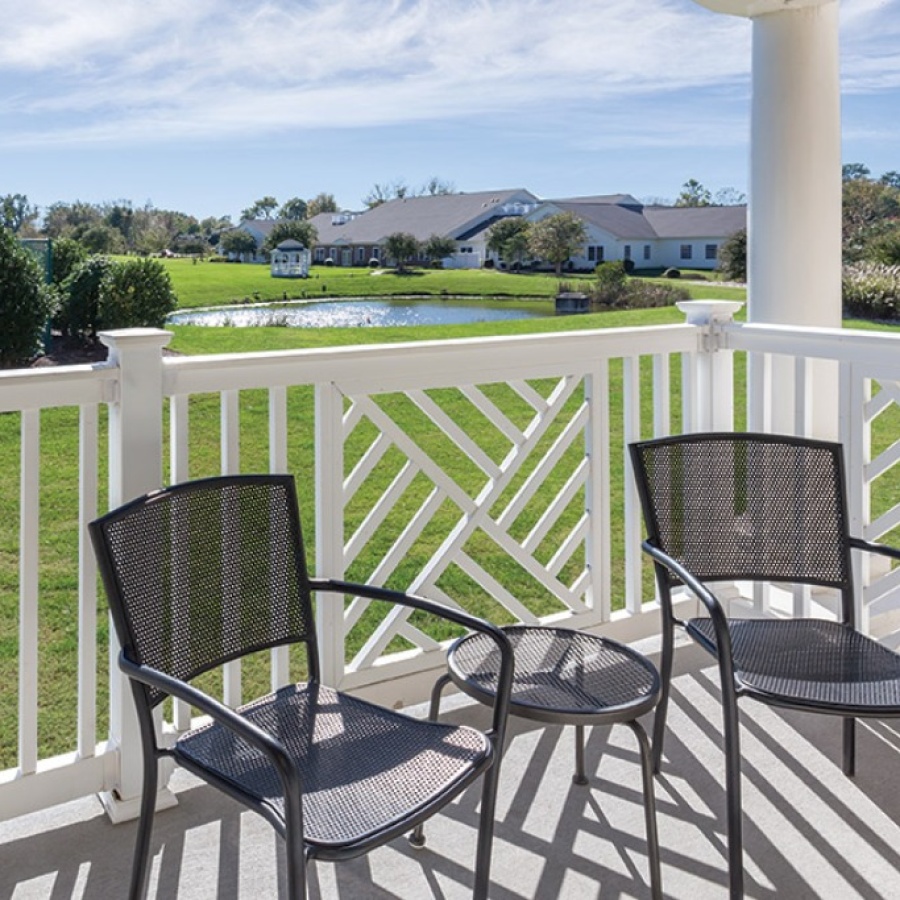 Enjoy fresh air on your private balcony/patio
